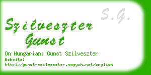 szilveszter gunst business card